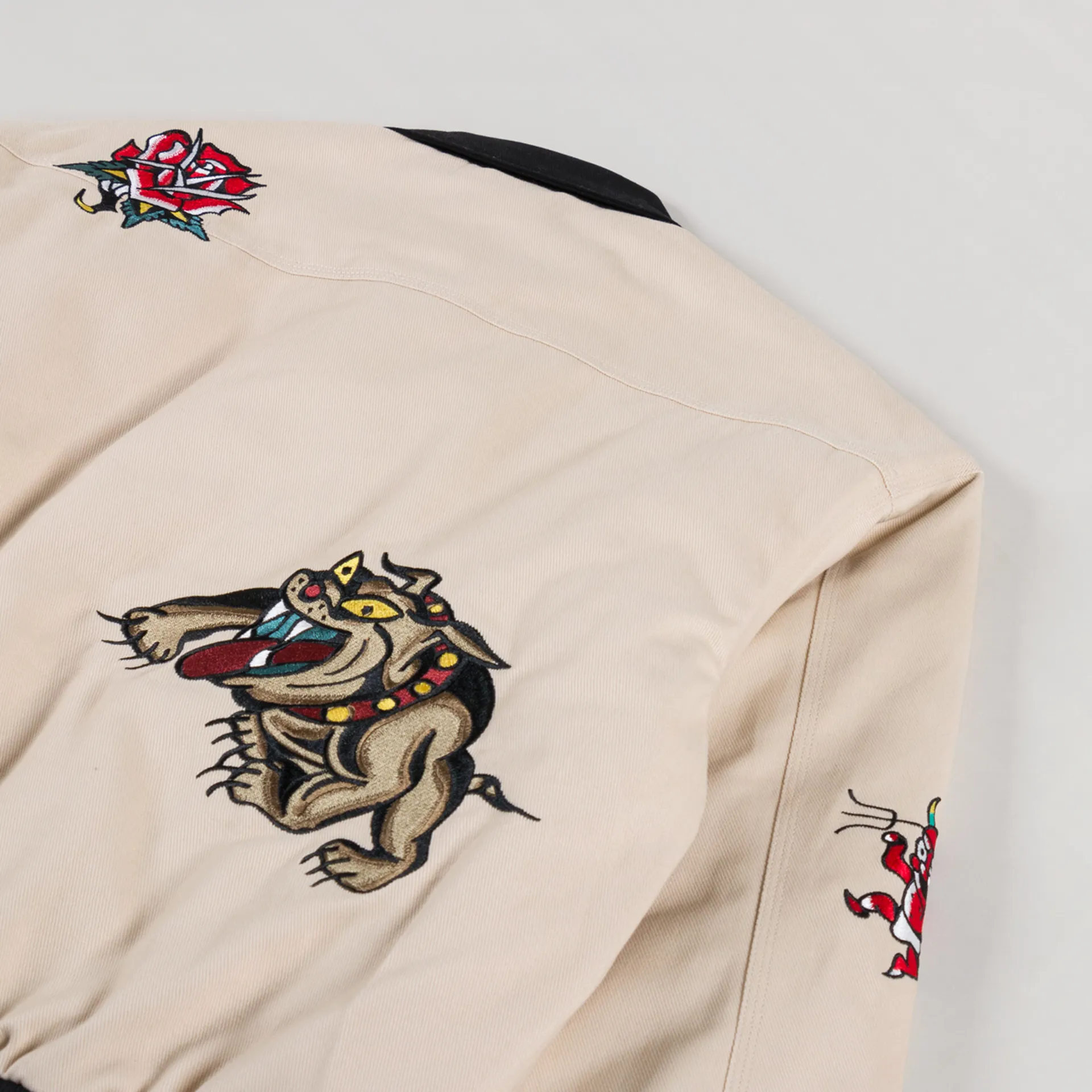 Huf Mens Bledsoe Quilted Work Twill Jacket Natural 