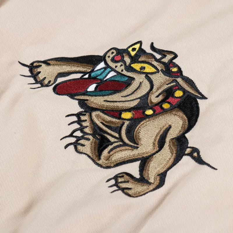 Huf Mens Bledsoe Quilted Work Twill Jacket Natural