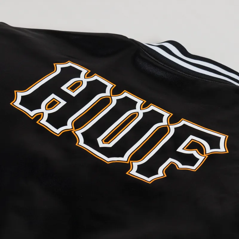 Huf Mens Back 2 Back Reversible Bomber Jacket Black Orange