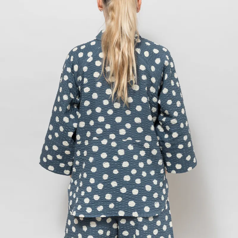 Kate Sheridan Womens Folk Shirt Blue Spot-2