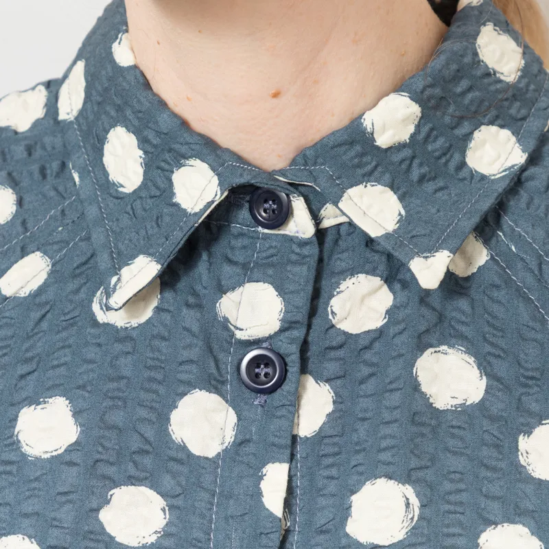 Kate Sheridan Womens Folk Shirt Blue Spot-4