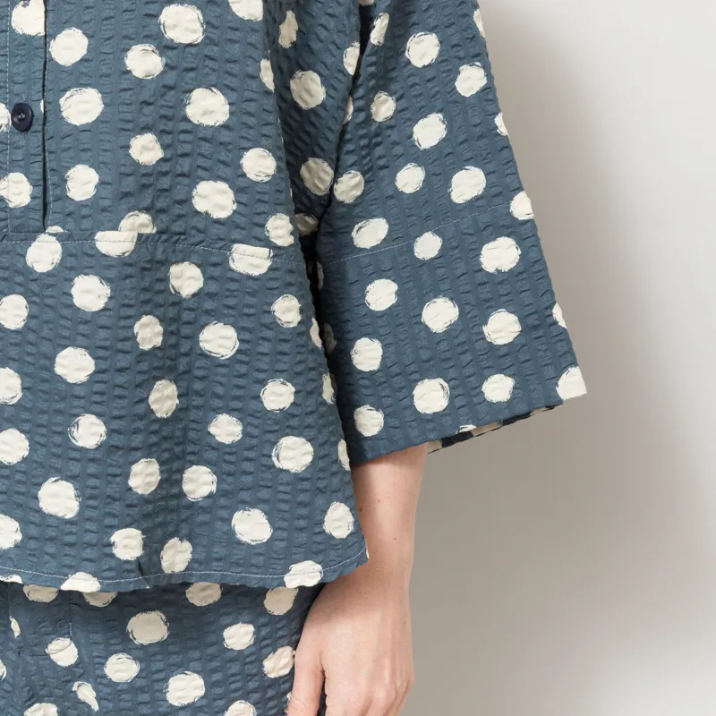 Kate Sheridan Womens Folk Shirt Blue Spot-7