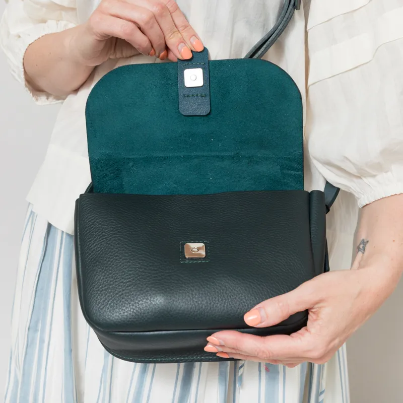 Kate Sheridan Womens Orbed Tab Bag Petrol-5