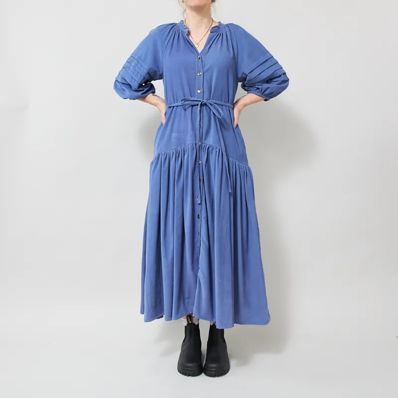Daydress Womens Hudson Dress Needlecord Blue-1