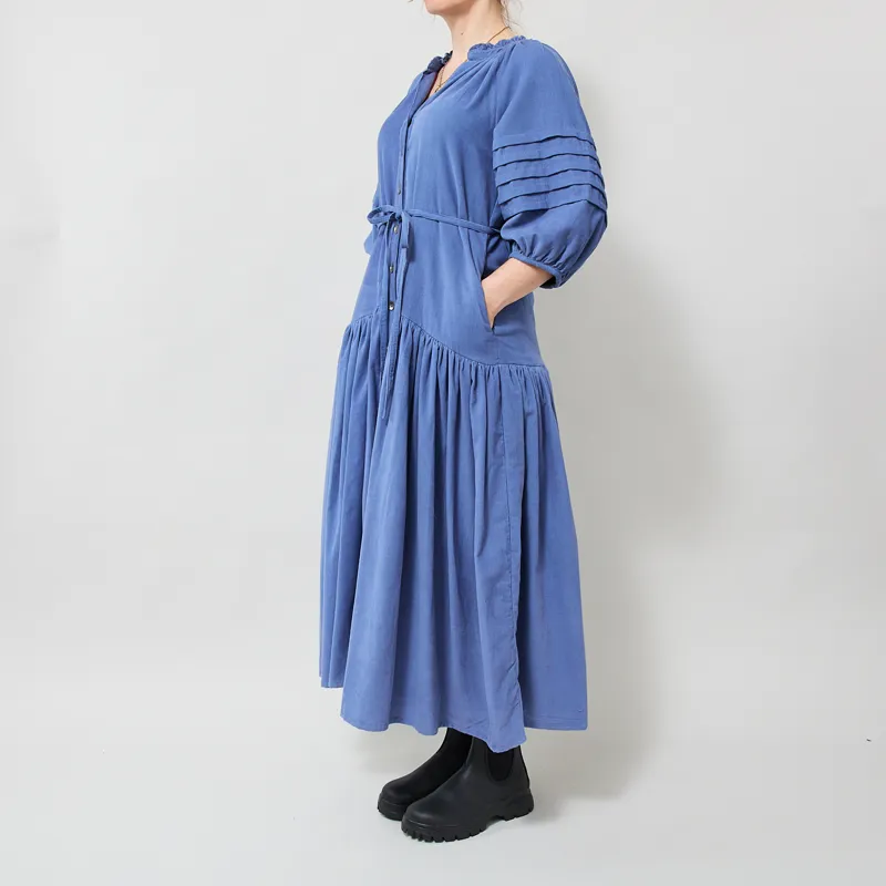 Daydress Womens Hudson Dress Needlecord Blue-2