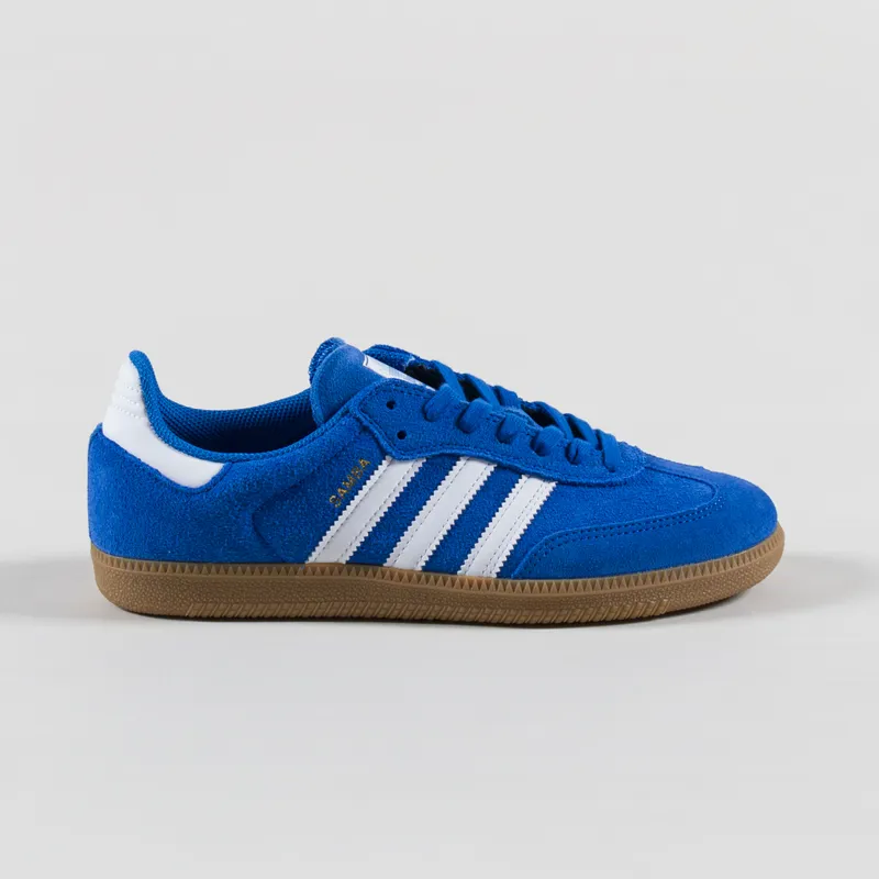 Adidas Samba ADV Shoes Blue White Gold-2