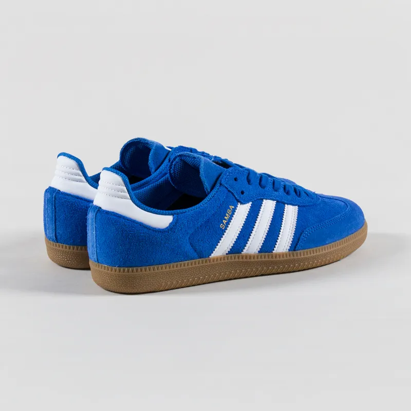 Adidas Samba ADV Shoes Blue White Gold-1