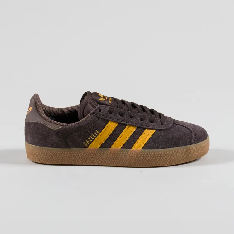 Adidas Skateboarding Gazelle ADV Shoes Brown Yellow-2