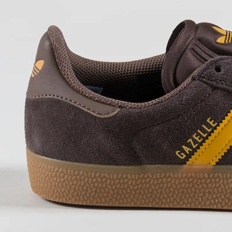 Adidas Skateboarding Gazelle ADV Shoes Brown Yellow-4