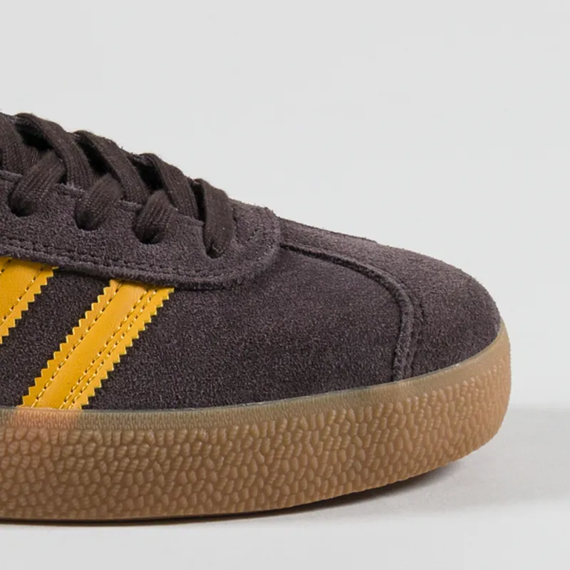 Adidas Skateboarding Gazelle ADV Shoes Brown Yellow-5