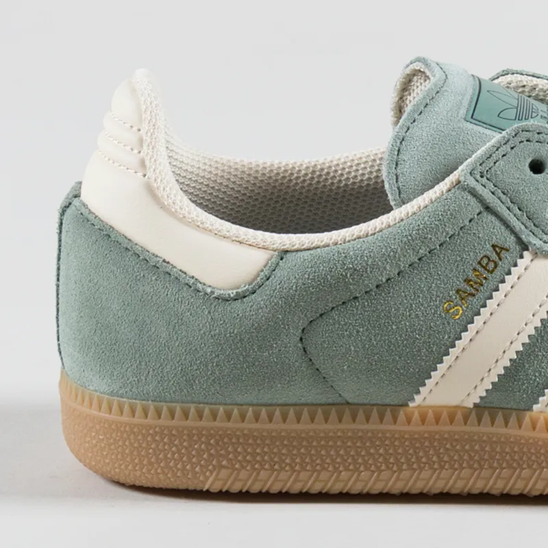 Adidas Samba ADV Shoes Silver Green White Gold-4