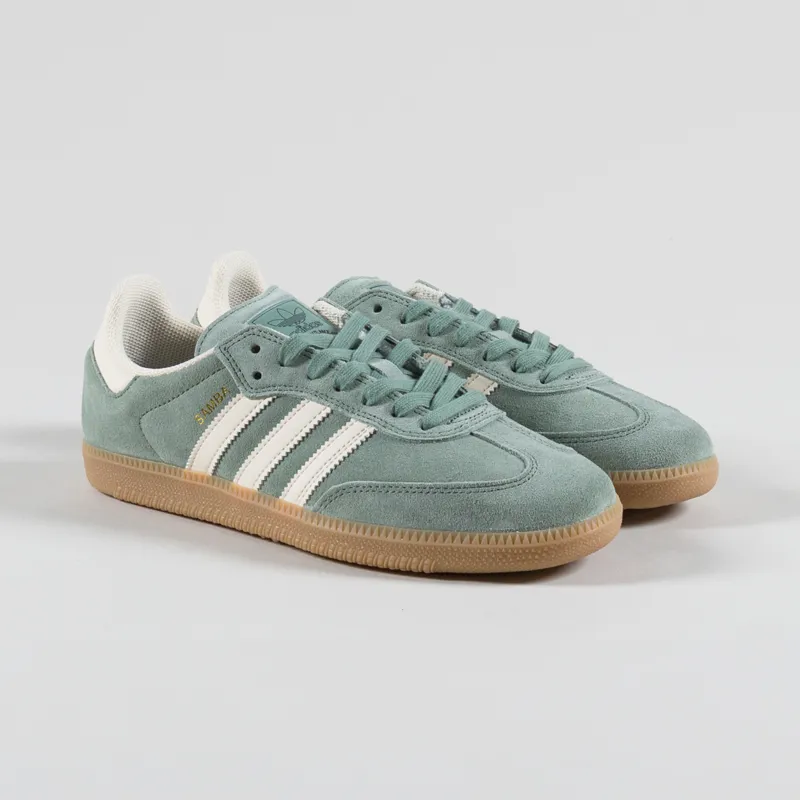 Adidas Samba ADV Shoes Silver Green White Gold
