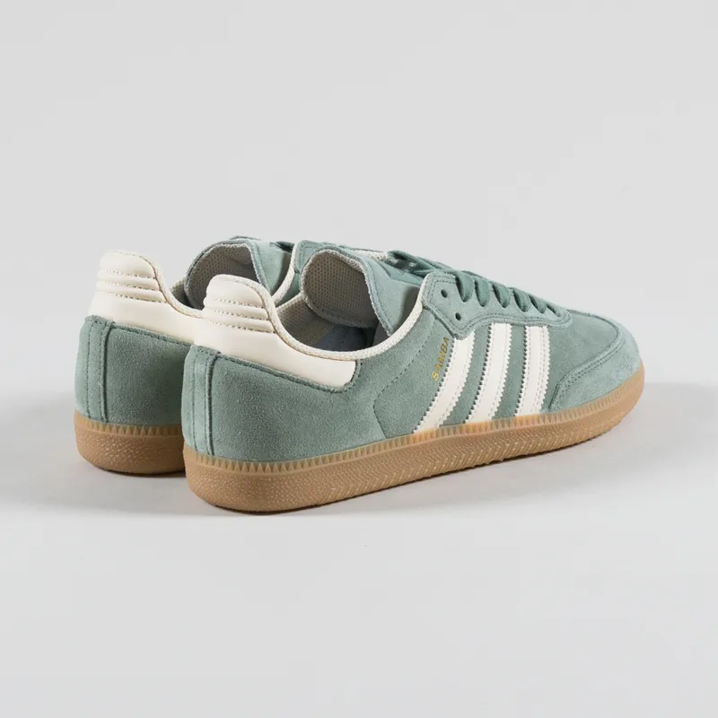 Adidas Samba ADV Shoes Silver Green White Gold-1