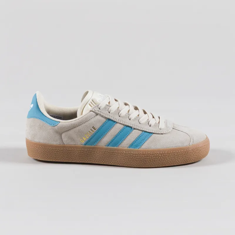 Adidas Skateboarding Gazelle ADV Shoes White Blue Gum-2