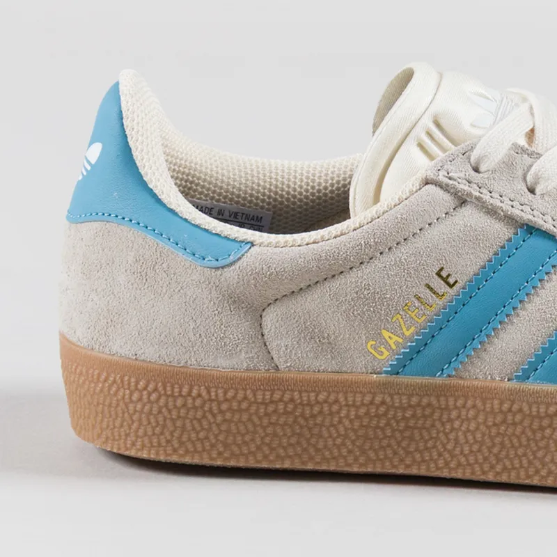 Adidas Skateboarding Gazelle ADV Shoes White Blue Gum-4
