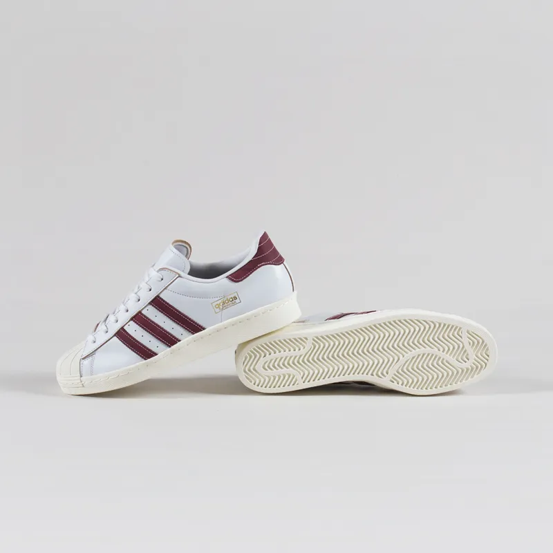 Adidas Skateboarding Superstar 80 ADV Shoes Crystal White Shadow Red Off White-3