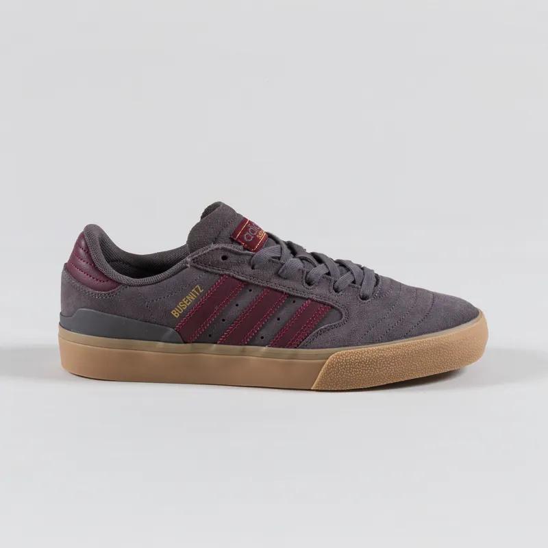 Adidas Skateboarding Busenitz Vulc II Shoes Charcoal Red Gum-2