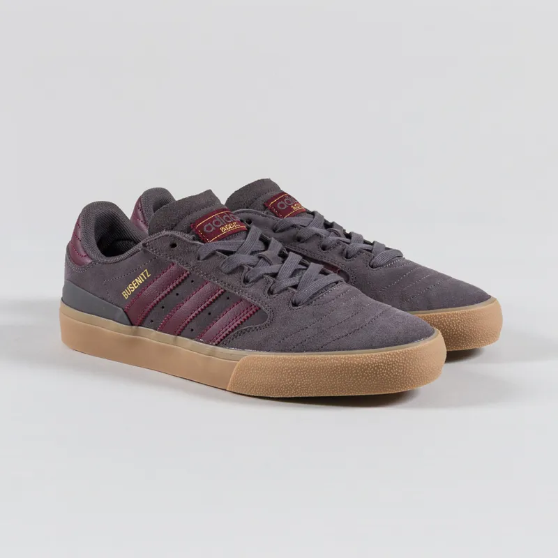 Adidas Skateboarding Busenitz Vulc II Shoes Charcoal Red Gum