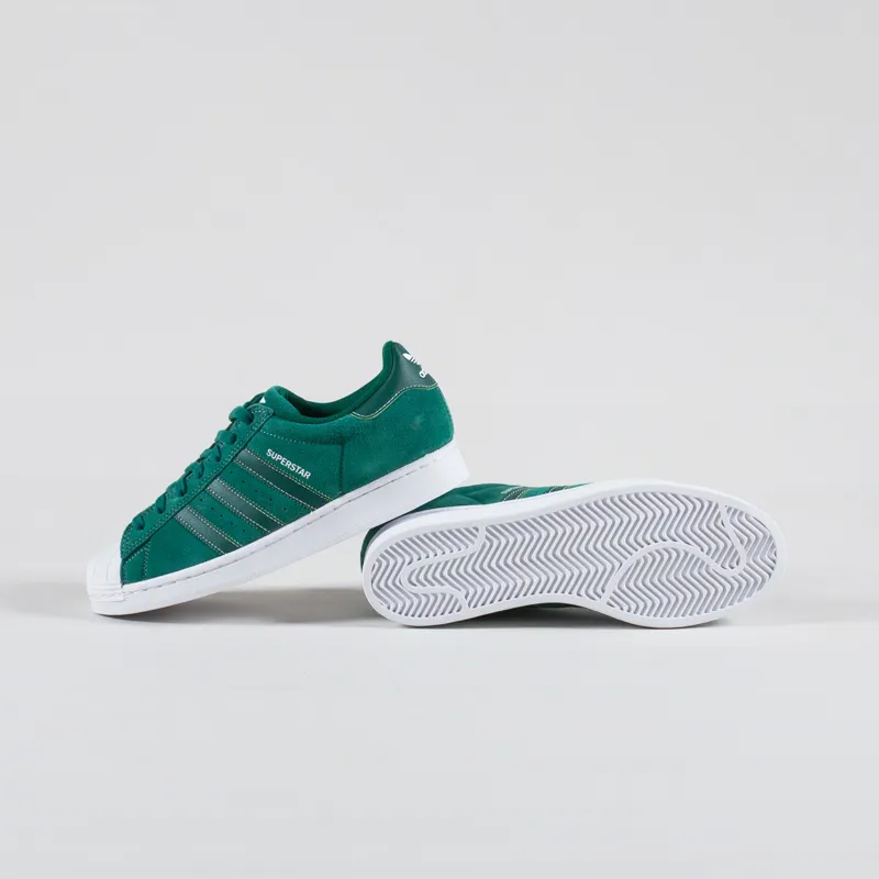Adidas Skateboarding Superstar ADV Shoes Green White-3