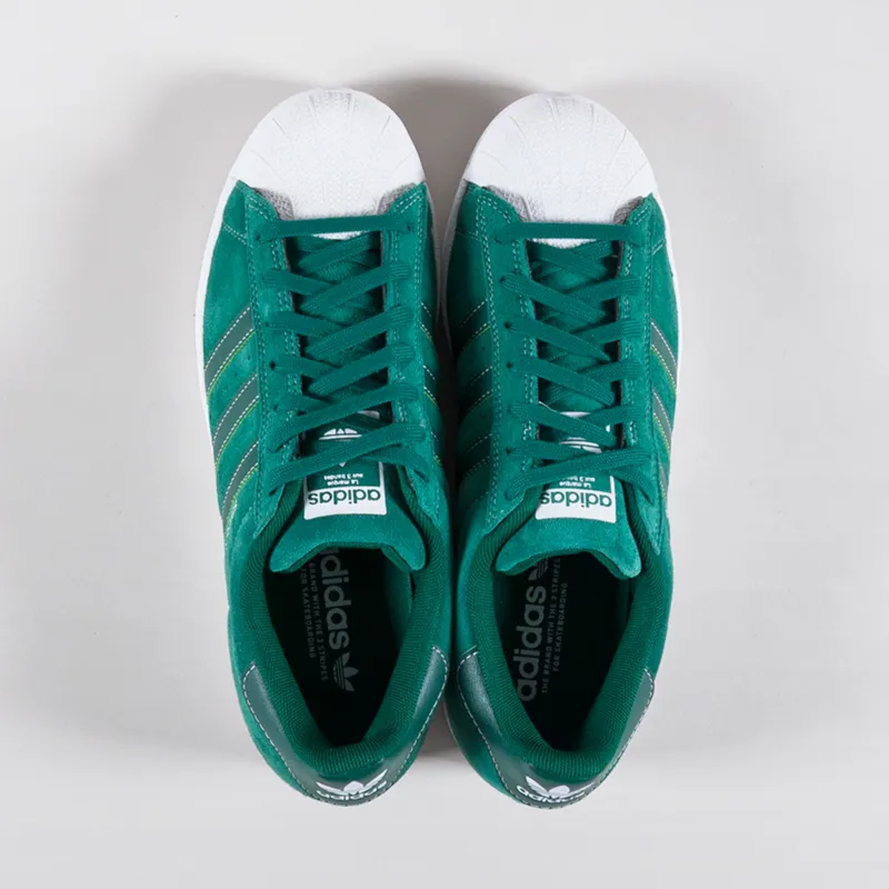 Adidas Skateboarding Superstar ADV Shoes Green White-6