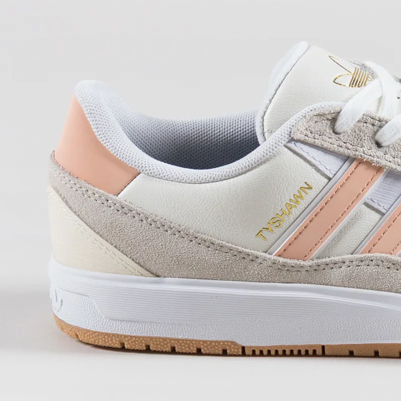 Adidas Skateboarding Tyshawn II Shoes White Coral Off White-4