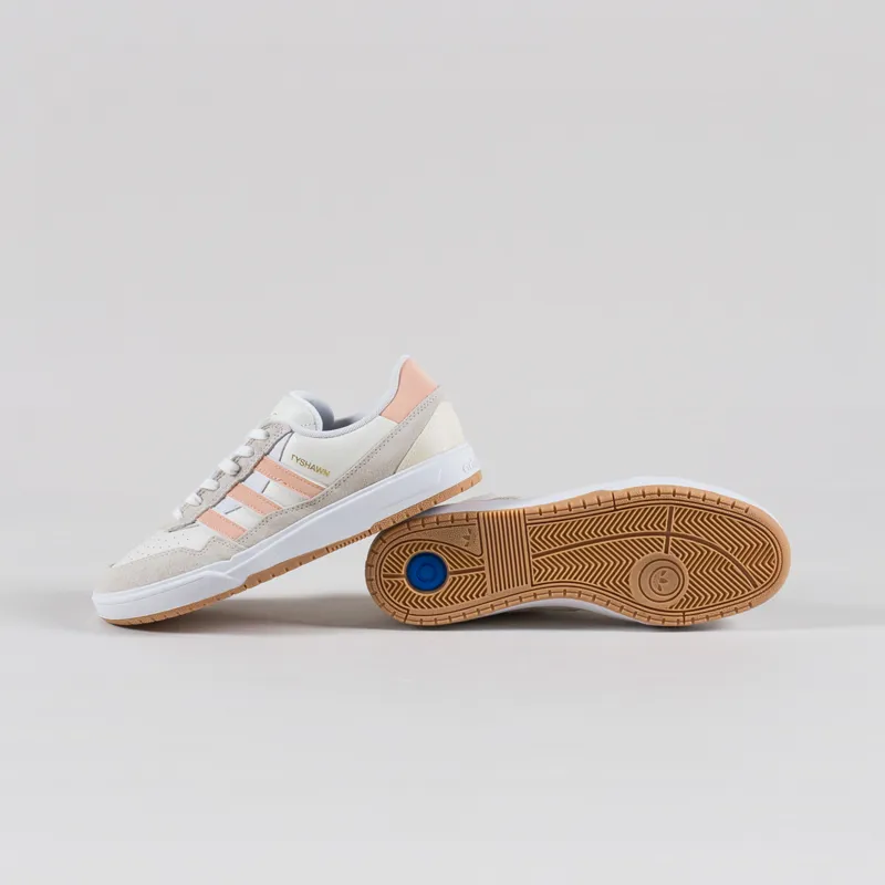 Adidas Skateboarding Tyshawn II Shoes White Coral Off White-3
