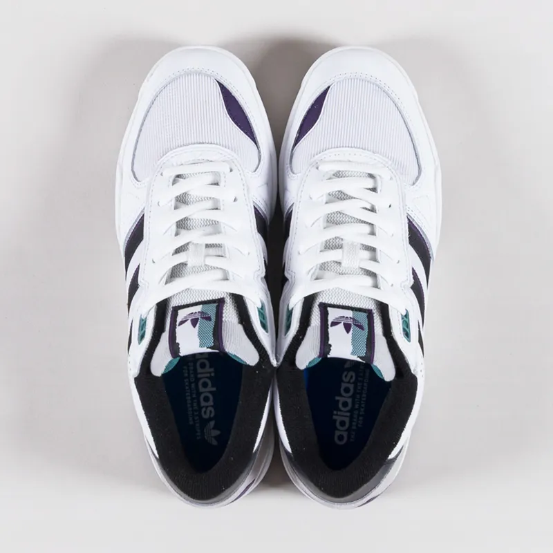 Adidas Skateboarding Tekkira Cup Shoes White Core Black Aurora Plum-6