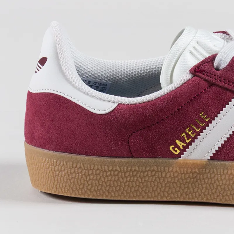 Adidas Skateboarding Gazelle ADV Shoes Red White Gold-4