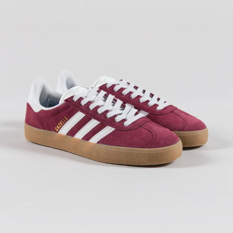Adidas Skateboarding Gazelle ADV Shoes Red White Gold