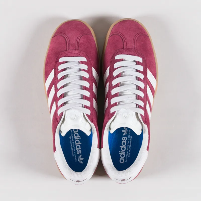 Adidas Skateboarding Gazelle ADV Shoes Red White Gold-6
