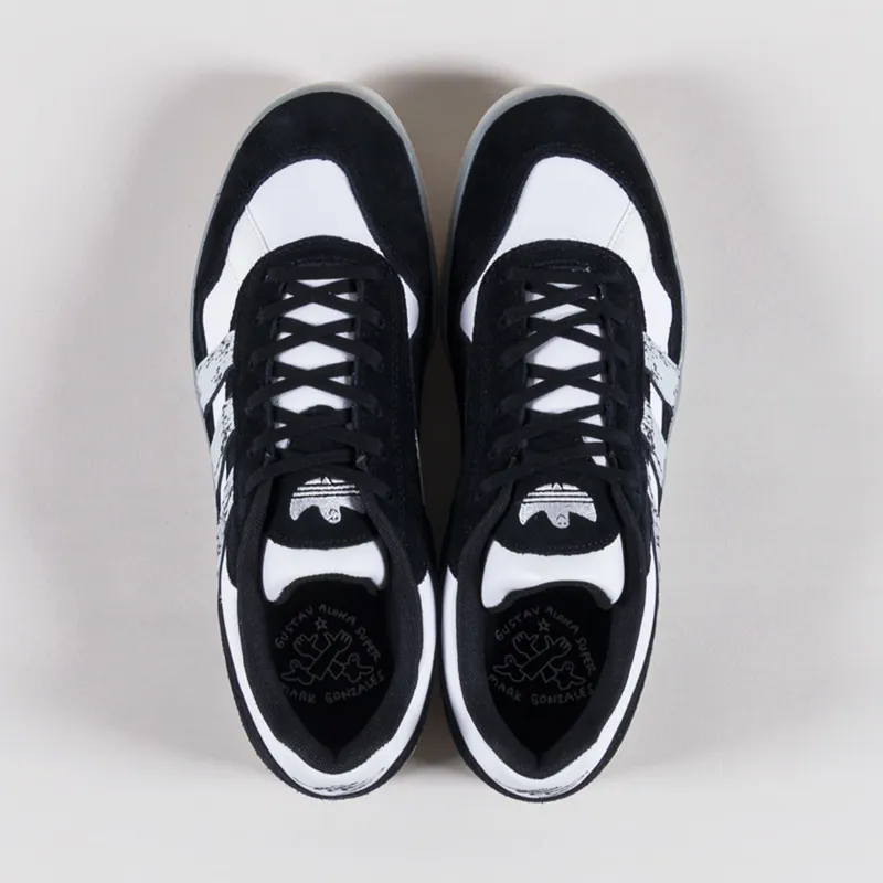 Adidas Skateboarding Aloha Super x Gustav Shoes Black White Chalk