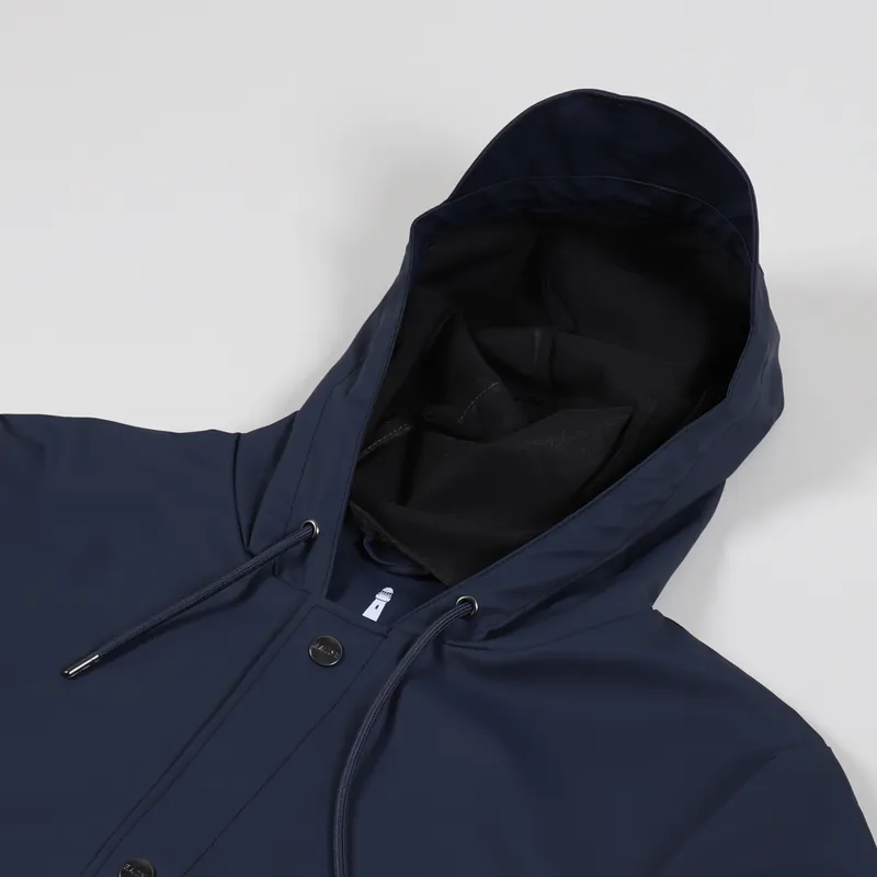 Rains Short Hooded Coat Blue-8