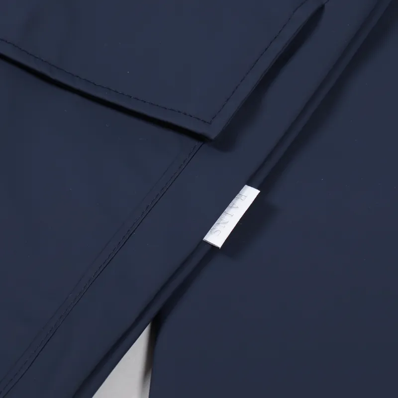 Rains Short Hooded Coat Blue-5