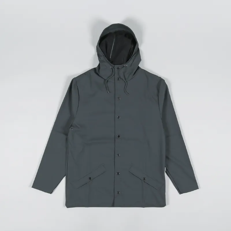 Rains Waterproof Jacket Slate Grey Raincoat