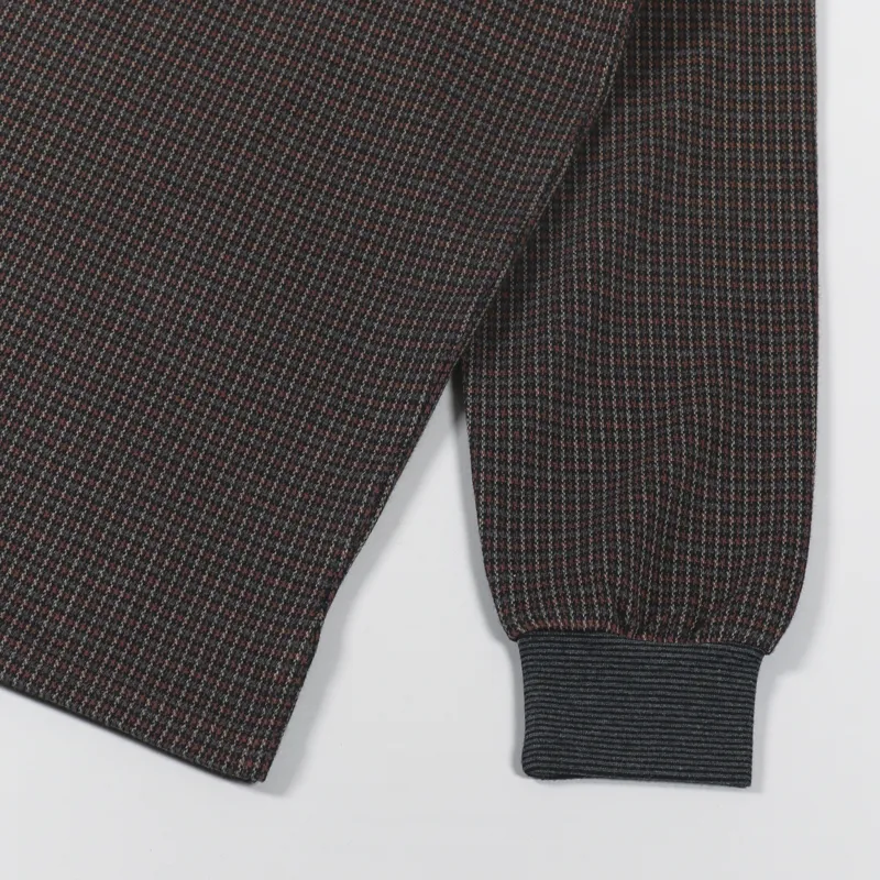 Polar Skate Co. Mens Long Sleeve Jacques Polo Shirt Grey Brown
