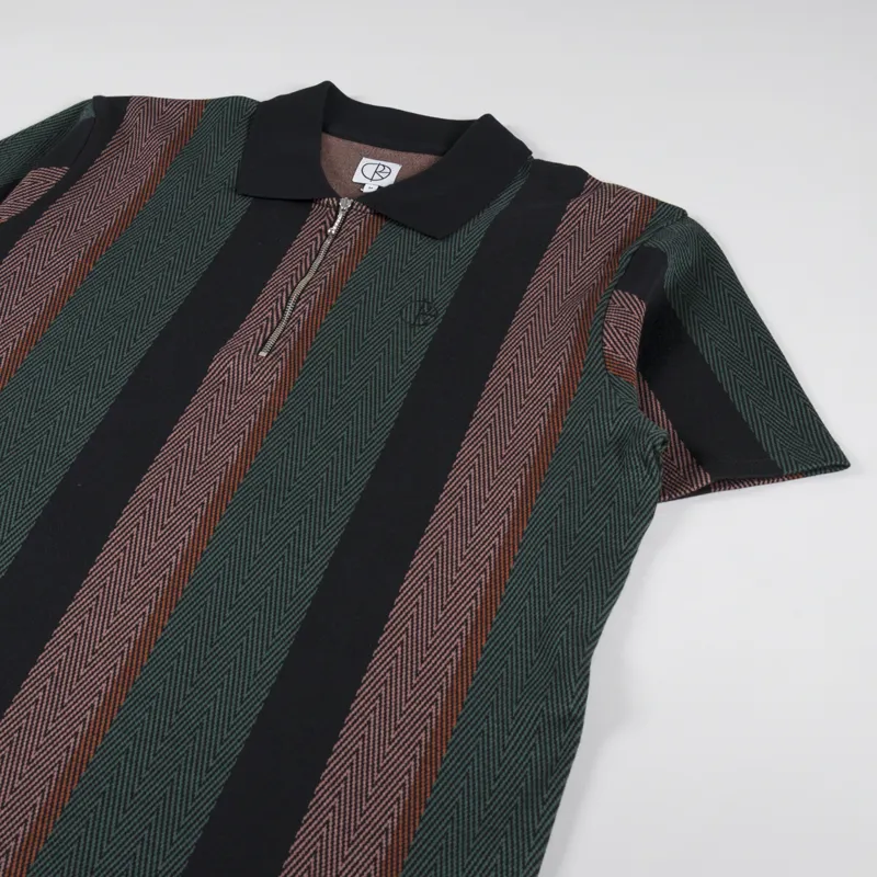 Polar Skate Co. Jacques Polo Shirt Black Salmon-2