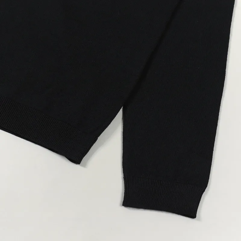 Norse Projects Johan Merino Polo Shirt Black-3