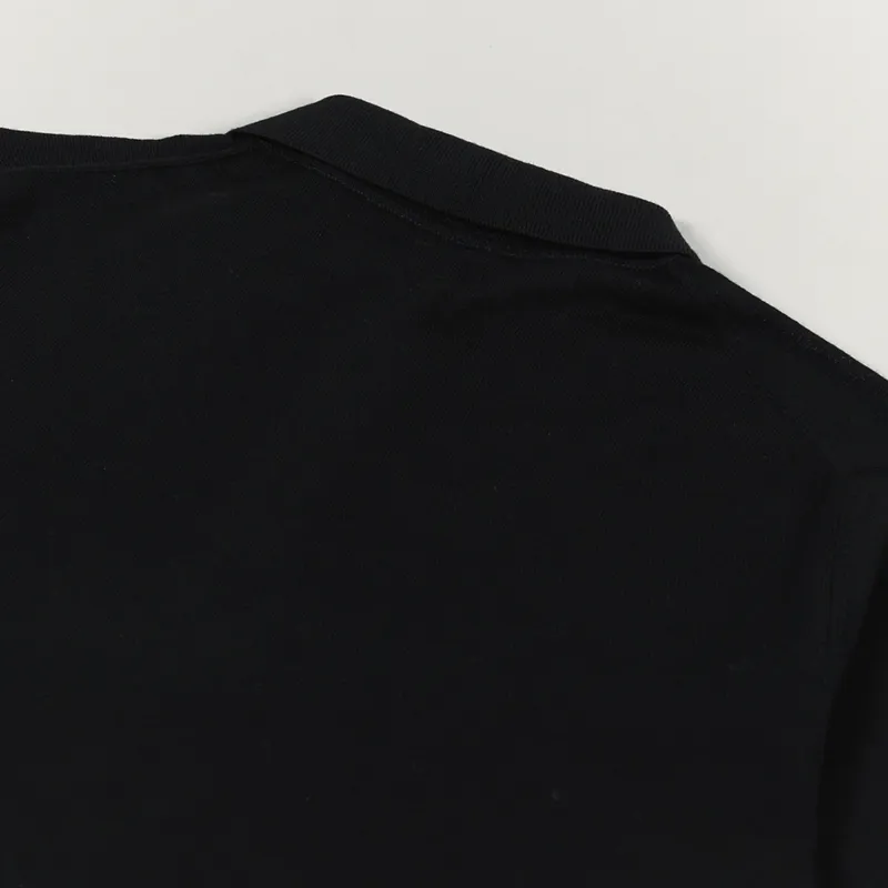 Norse Projects Johan Merino Polo Shirt Black-2