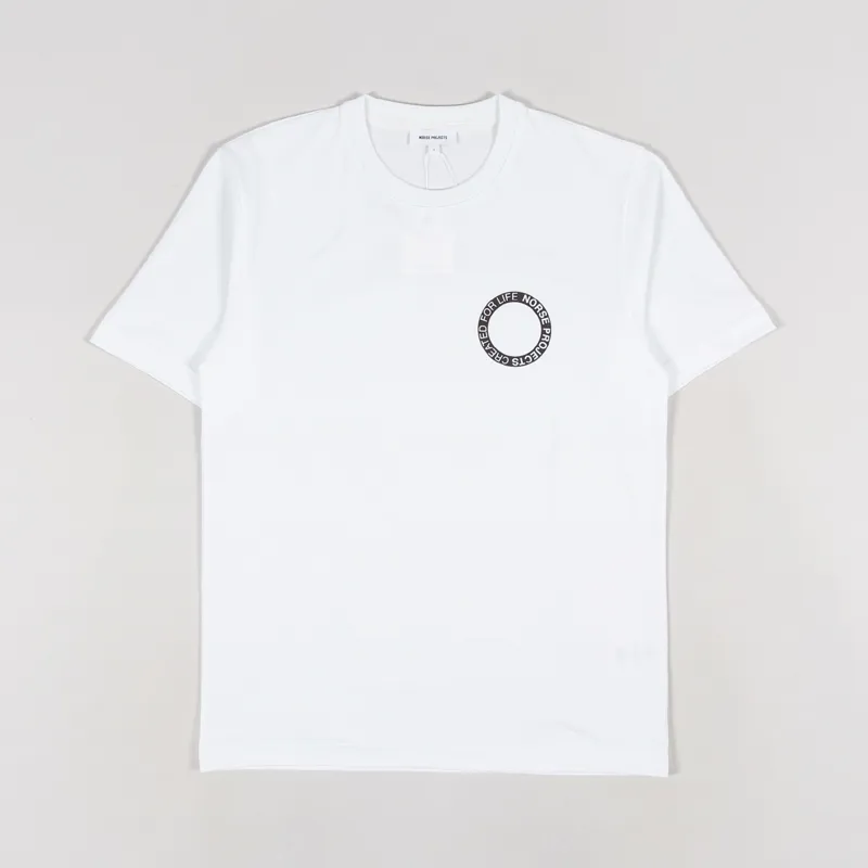 Norse Projects Johannes BMC Logo Print T Shirt White