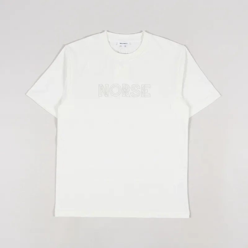 Norse Projects Johannes Norse Logo T Shirt Ecru
