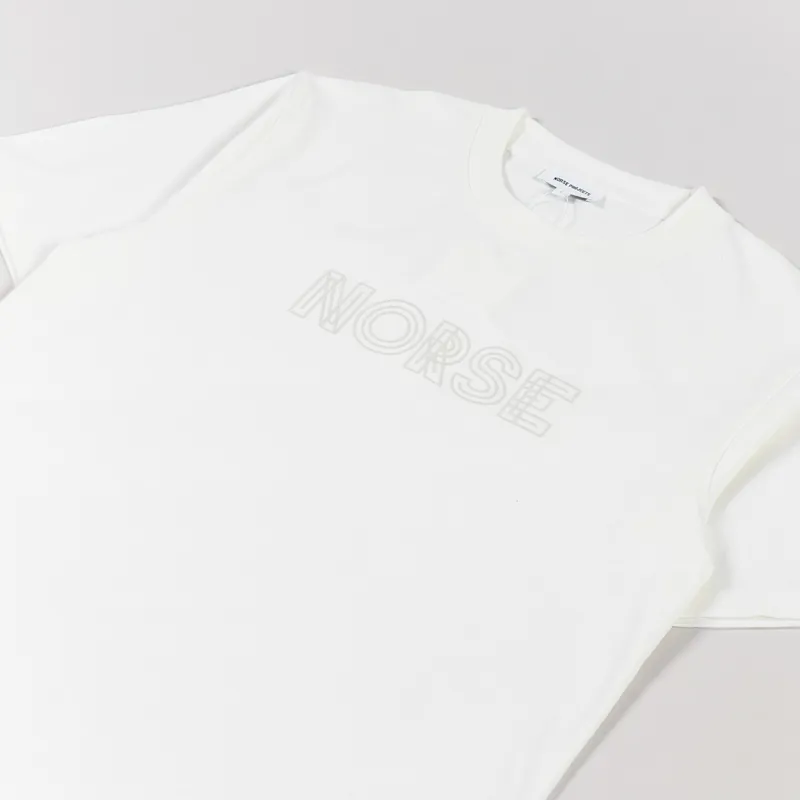 Norse Projects Johannes Norse Logo T Shirt Ecru-2