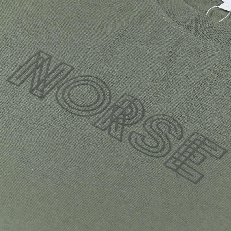 Norse Projects Johannes Norse Logo T Shirt Linden Green-1