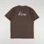 Norse Projects Johannes Chain Stitch Logo T Shirt Heathland Brown