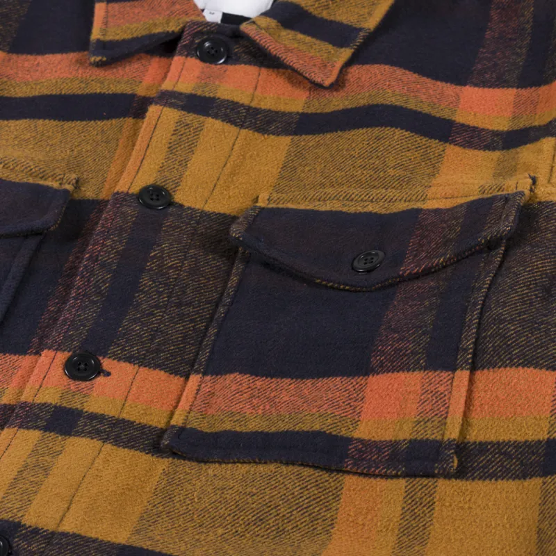 Norse Projects Julian Heavy Twill Overshirt Dark Navy-2