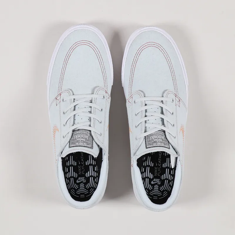 Nike SB Zoom Janoski Flyleather RM Shoes Pure Platinum Monarch-3