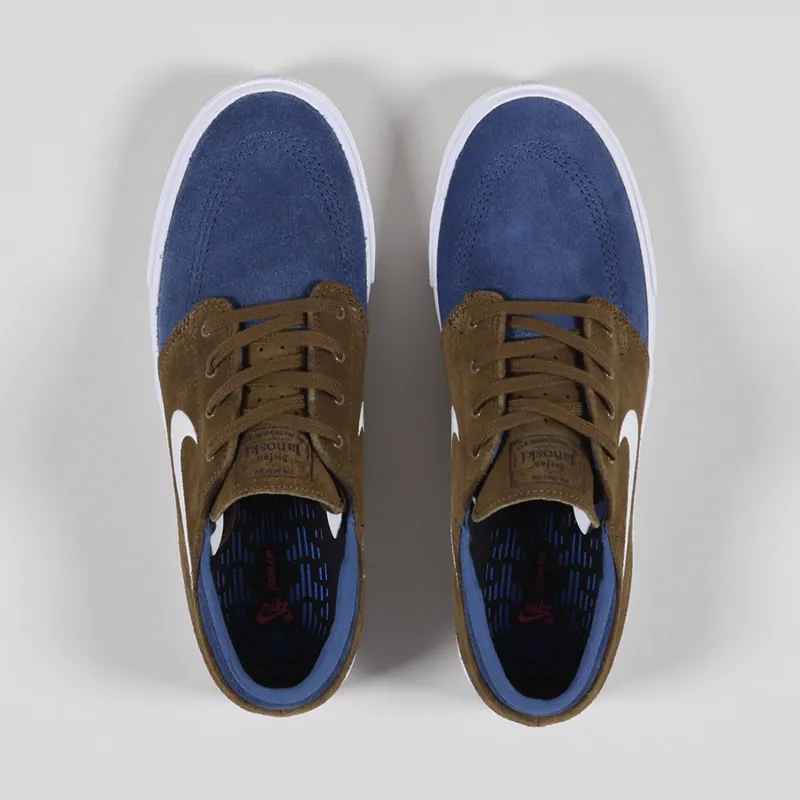 Nike SB Zoom Janoski RM Shoes Mystic Navy Sail Yukon Brown-3