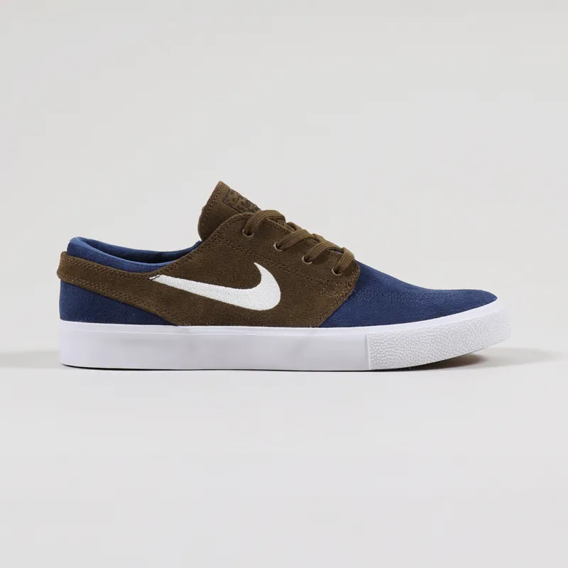 Nike SB Zoom Janoski RM Shoes Mystic Navy Sail Yukon Brown-4