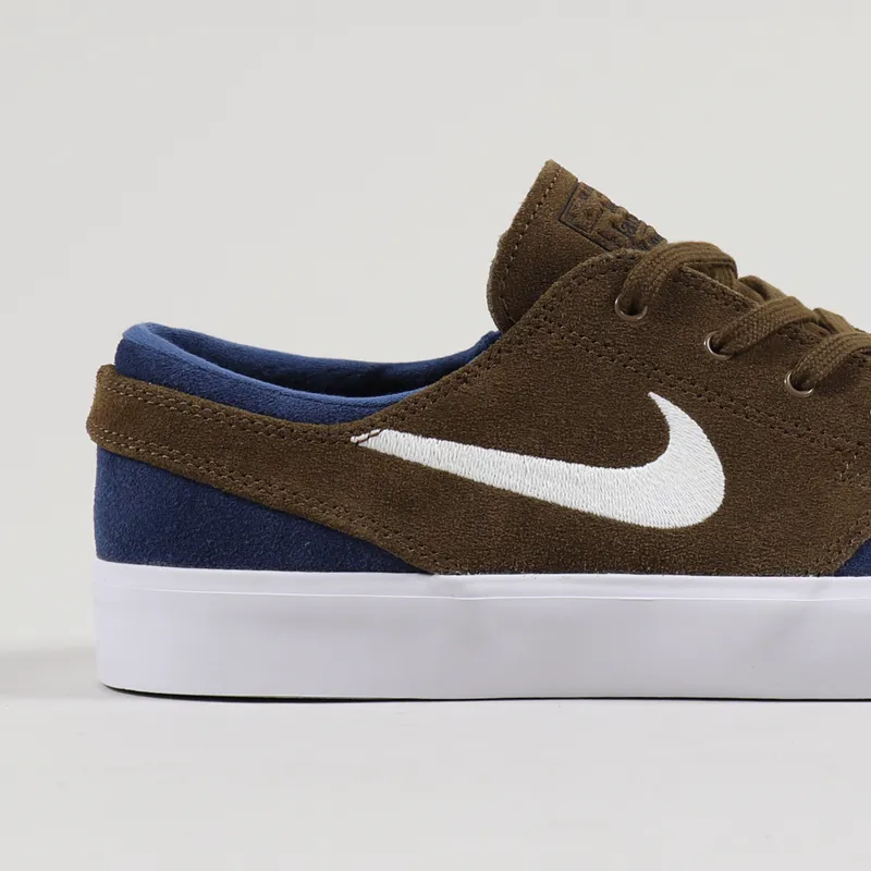 Nike SB Zoom Janoski RM Shoes Mystic Navy Sail Yukon Brown-5