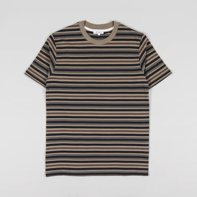 Norse Projects Johannes Multistripe T Shirt Utility Khaki