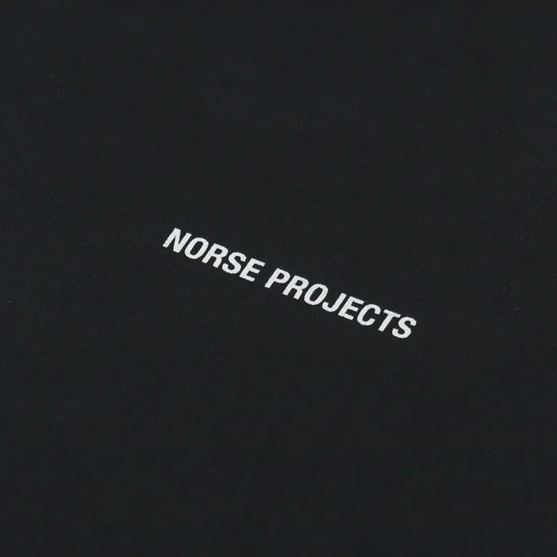 Norse Projects Johannes Standard Logo T Shirt Black-1